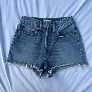 RE/DONE 70s High Rise Button Fly Denim Shorts